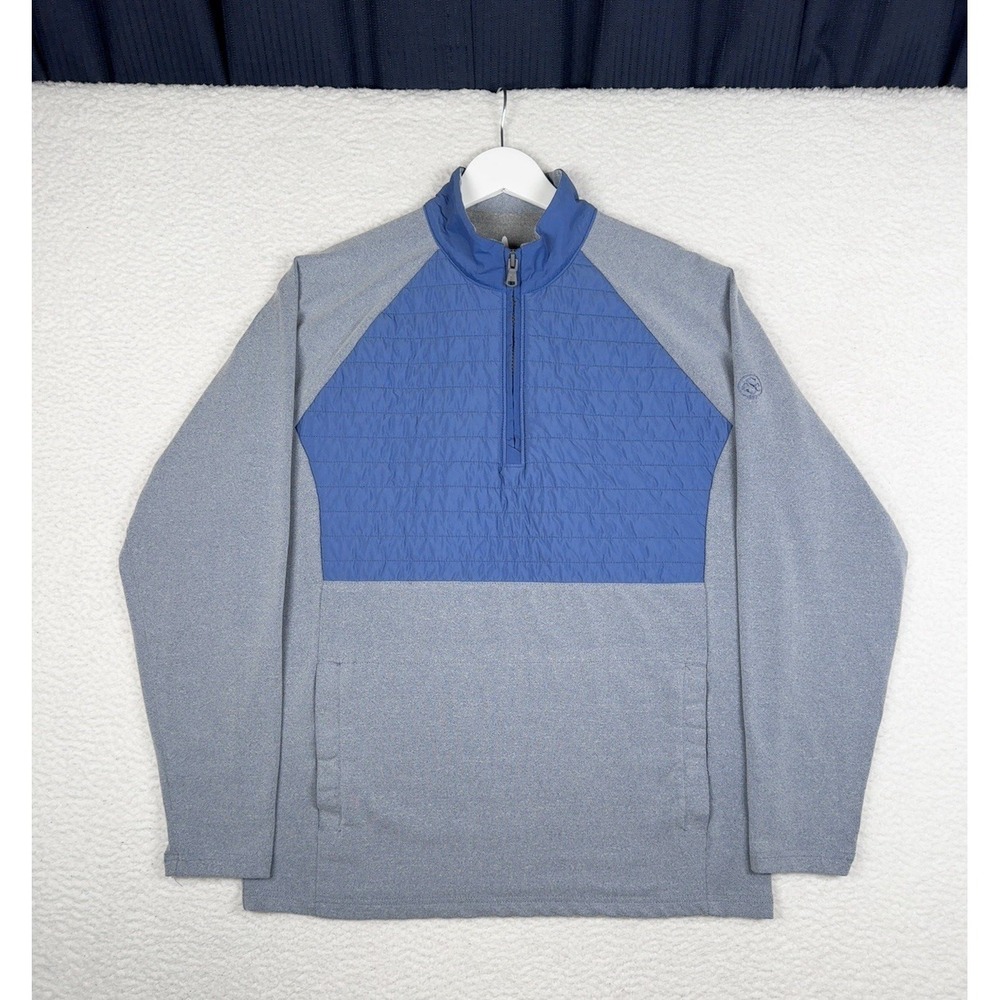 JOHNNIE-O Mixed Media 1/4 Zip Pullover - Blue - Men's Small - CSC Golf Club